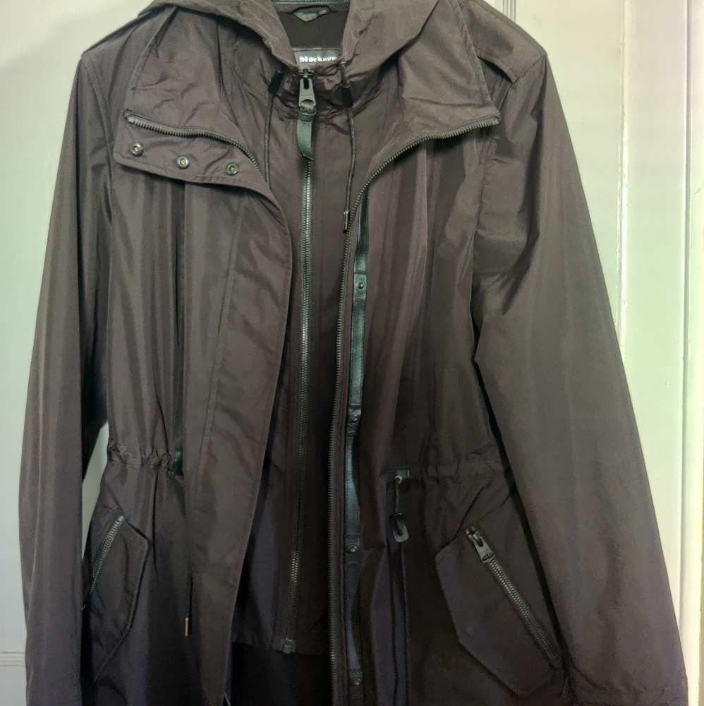 Mackage Melita black raincoat medium women